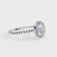 Round Halo Diamond Engagement Ring in White Gold