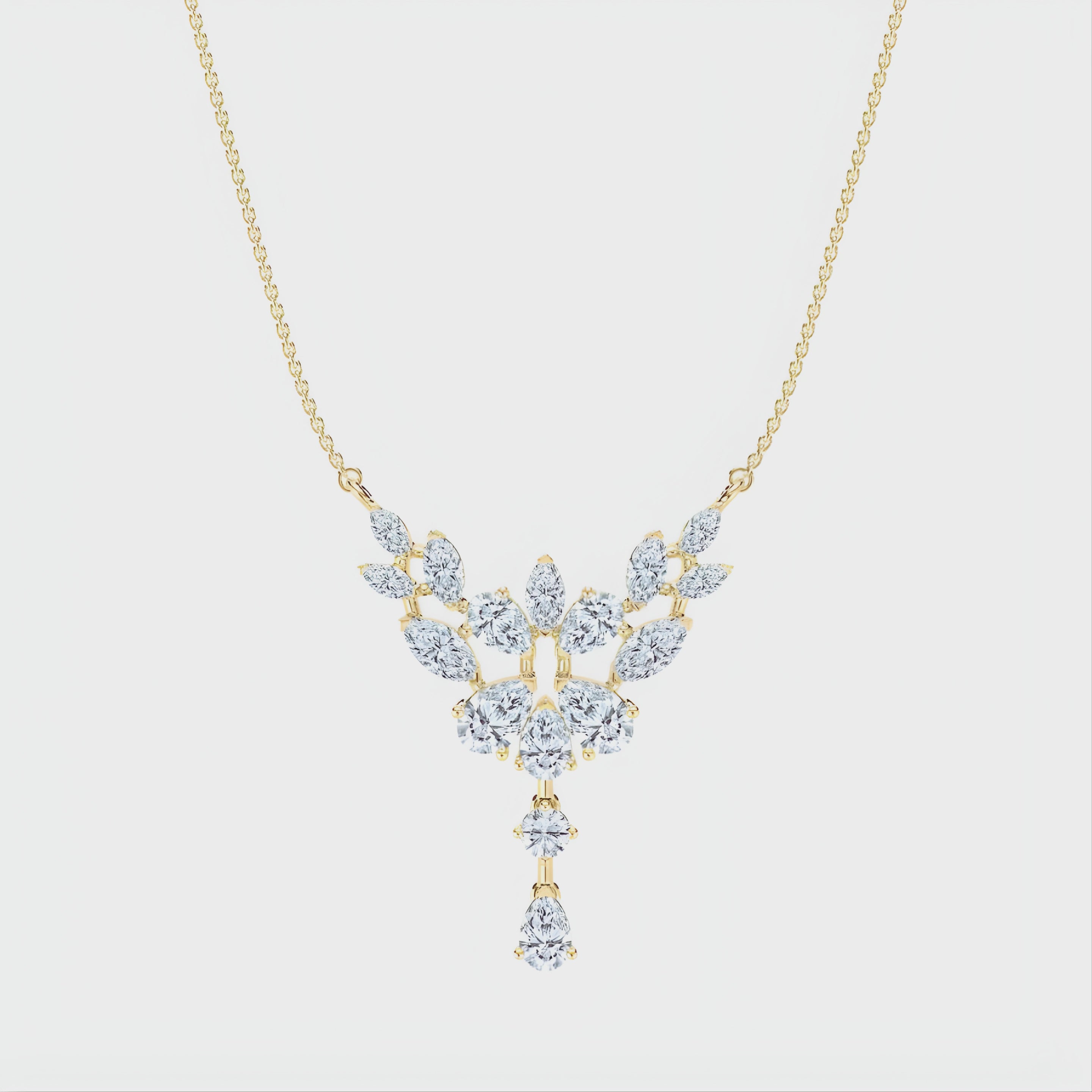 Teardrop CVD Diamond Pendant – 925 Silver