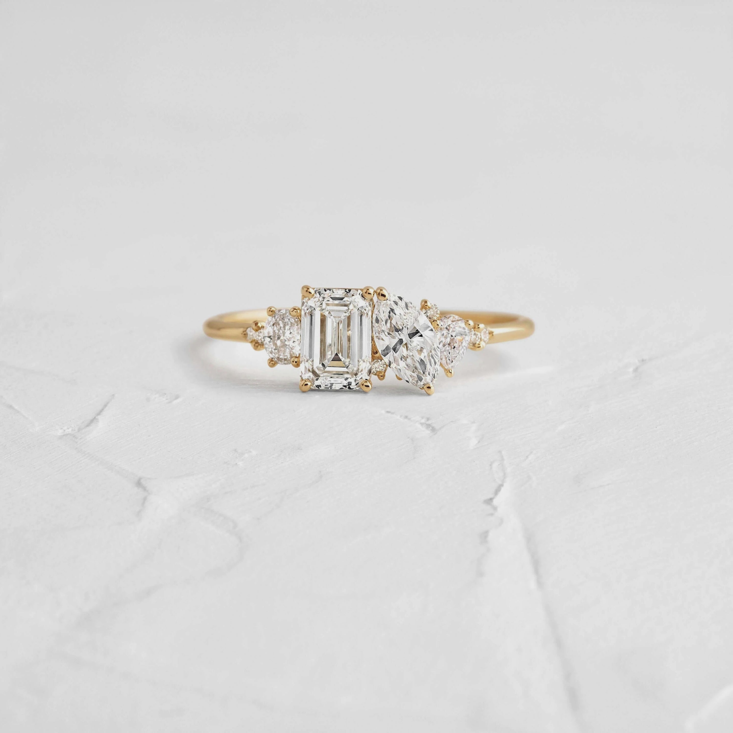 Toi et Moi Diamond Ring – 925 Silver Minimalist Bridal Jewelry