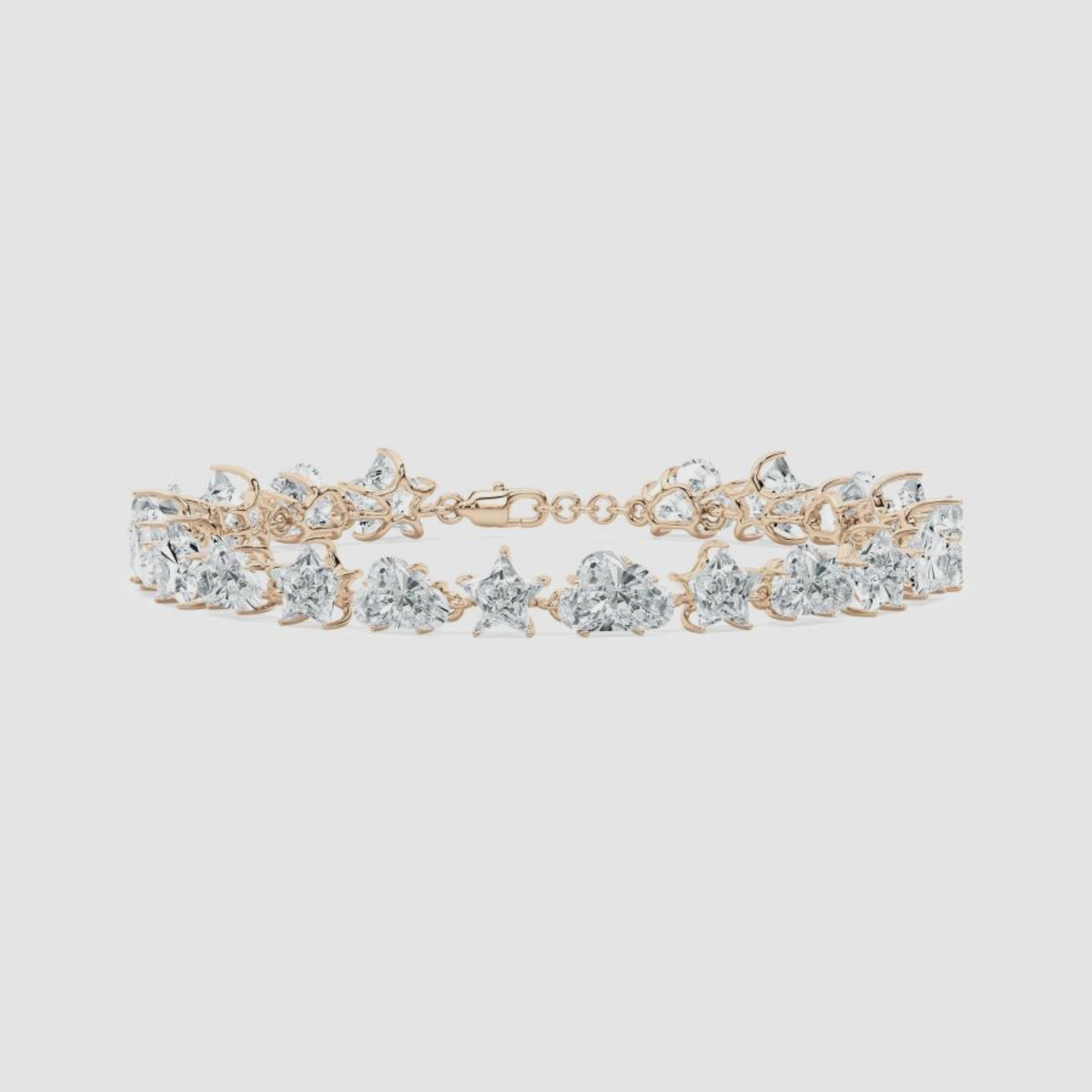 Star & Cloud CVD Diamond Bracelet – 925 Silver