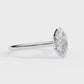 Marquise-Cut Diamond Solitaire Ring in Yellow Gold with White Gold Crown Setting