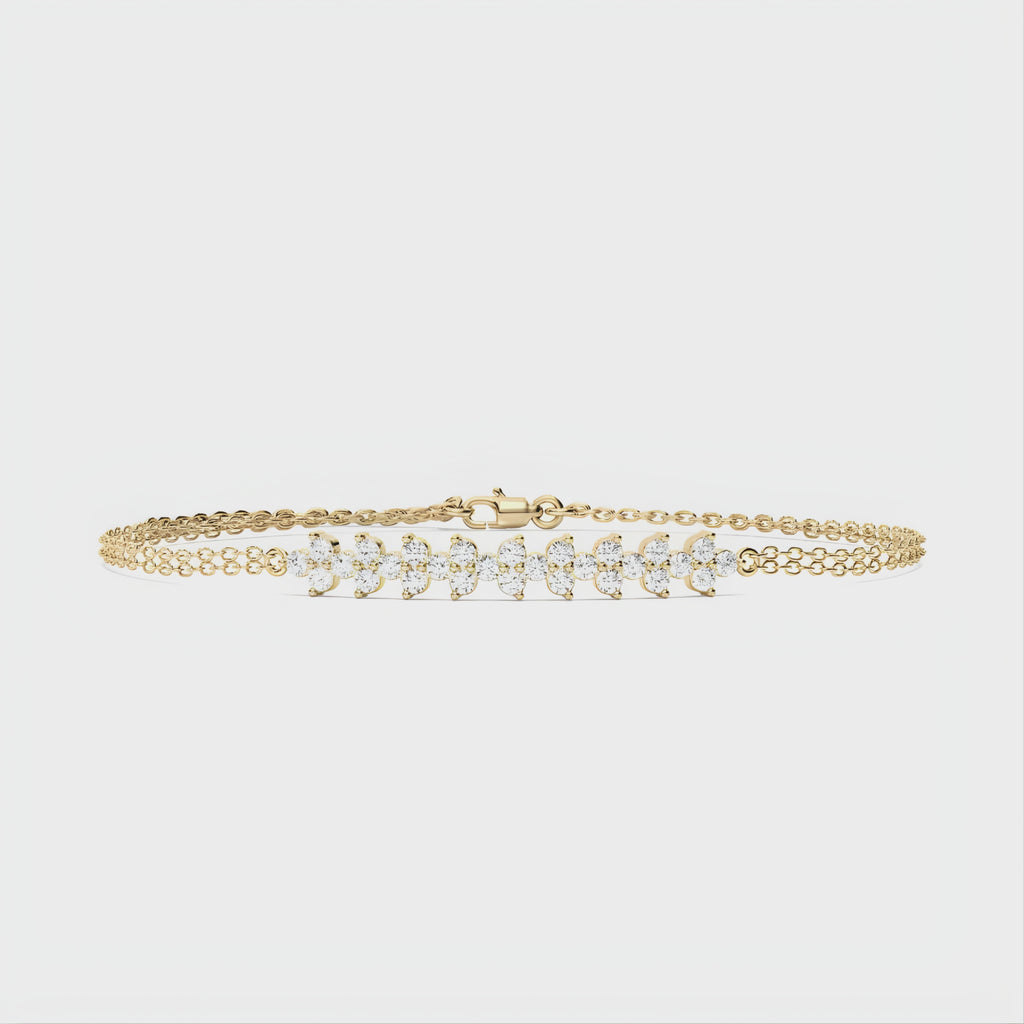 Pear Drop CVD Diamond Bracelet – 925 Silver