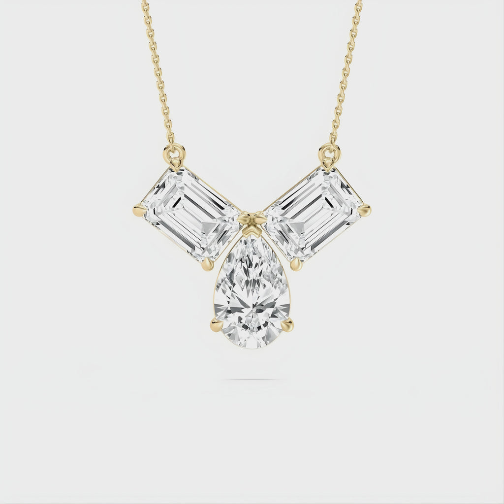 Pear Drop CVD Diamond Pendant – 925 Silver