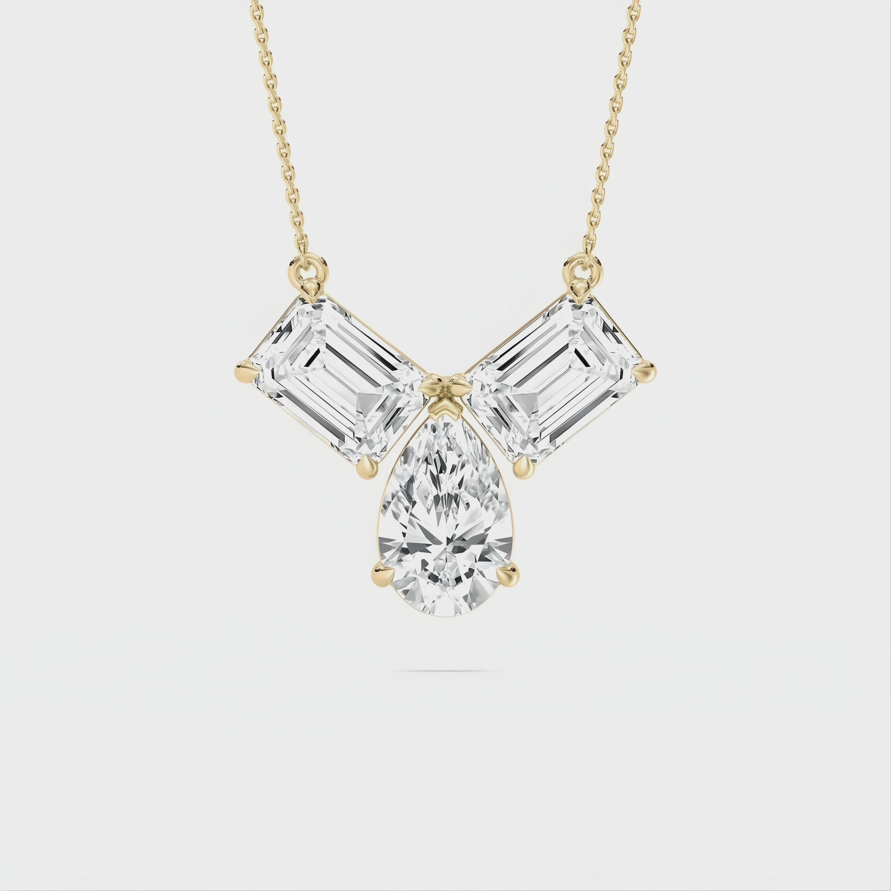 Pear Drop CVD Diamond Pendant – 925 Silver