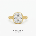 The Golden Heritage | Horizontal Cushion Lab-Grown Diamond Ring